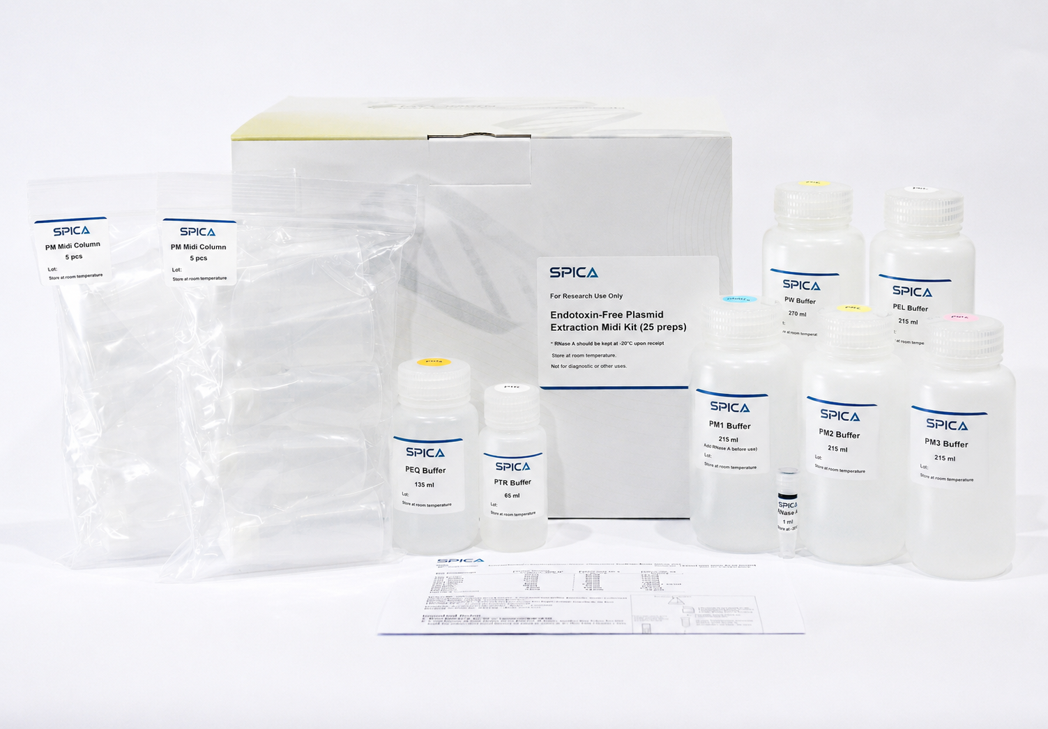 SPICA Endotoxin-Free Plasmid Extraction Midi Kit
