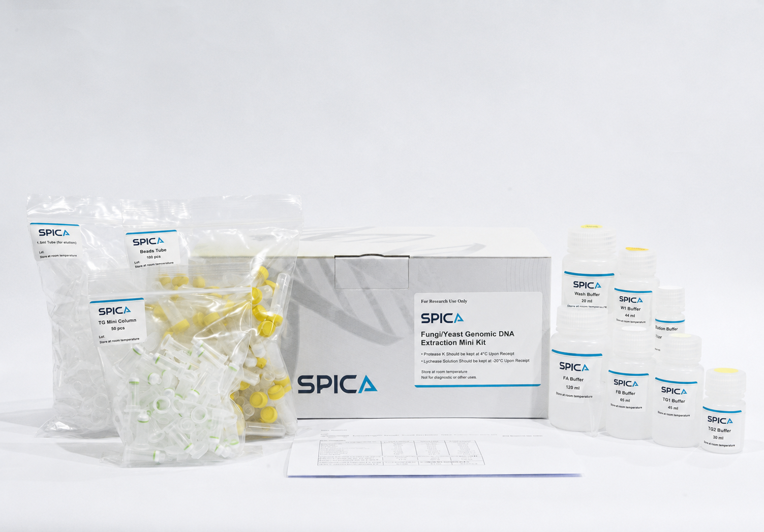 SPICA Fungi/Yeast Genomic DNA Extraction Mini Kit